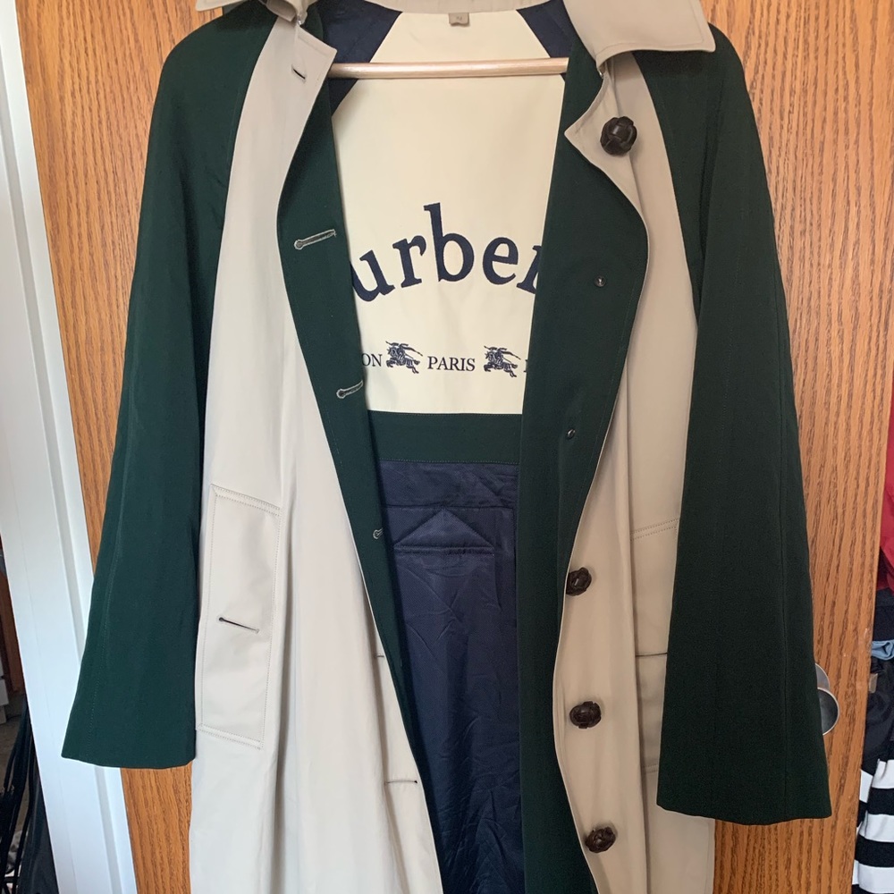 Burberry detachable hood wool and cotton gabardine